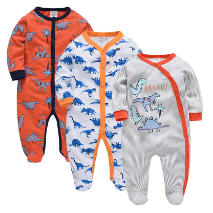 Pyjama Bébé “Rêve de Coton” – Lot de 3 Pyjamas 100% Coton Intelligent