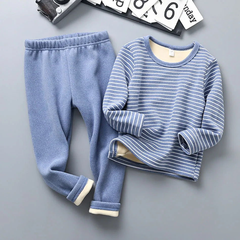 Pyjama Enfant « Rayons Douillets » – Ensemble 2 Pièces en Coton Doux, Manches Longues, Automne/Hiver