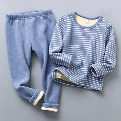 Pyjama Enfant « Rayons Douillets » – Ensemble 2 Pièces en Coton Doux, Manches Longues, Automne/Hiver