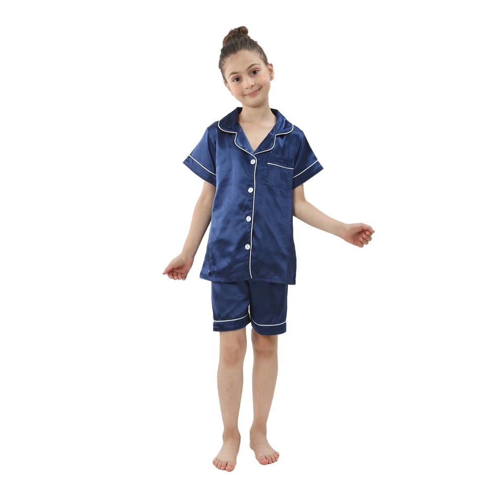 Pyjama Enfant Été “L’Essentiel à Fleur de Peau” – Ensemble Léger en Coton, Manches Courtes