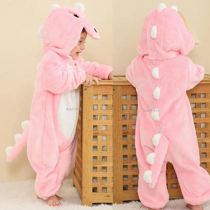 Pyjama pilou pilou Polaire Enfant Hiver – Licorne, Loup, Dino & Animaux, Combinaison Chaude