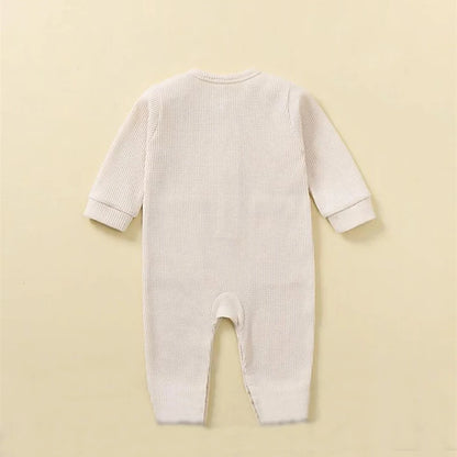 Pyjama Bébé Boutonné en Coton – Combinaison Manches Longues Mi-Saison 0-12 Mois