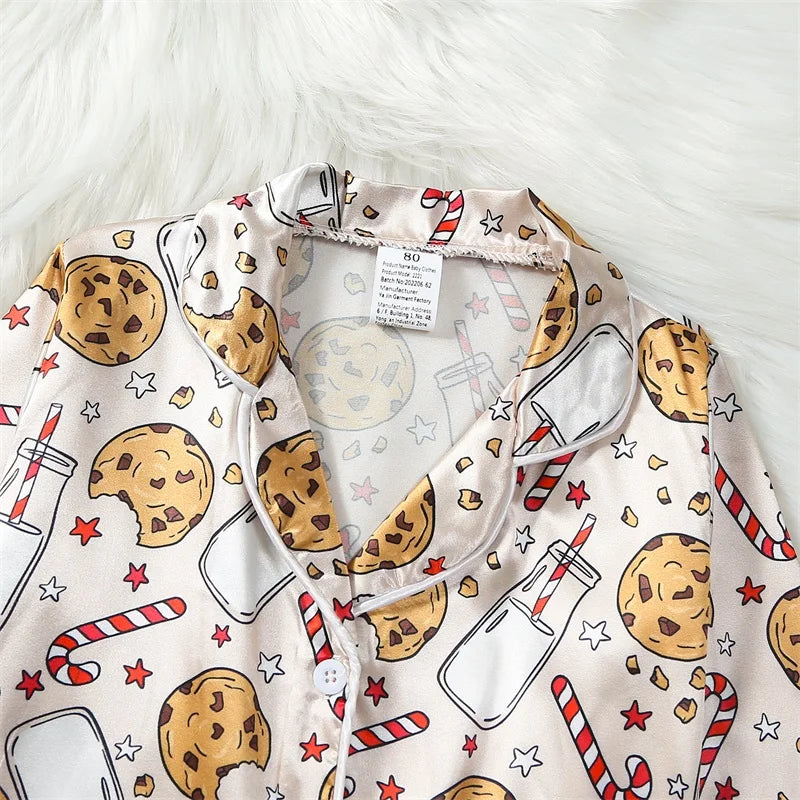 Pyjama Enfant “Noël Gourmand” – Ensemble Motifs Biscuits