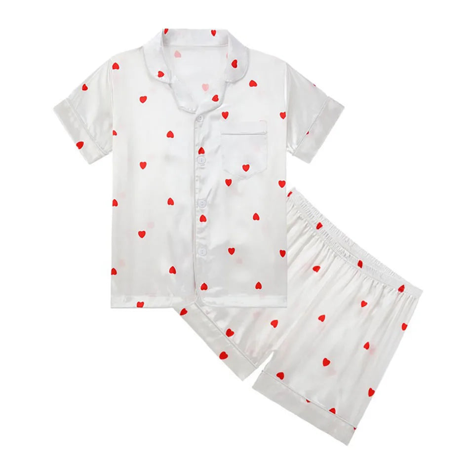 Pyjama Enfant Été “Libre” – Ensemble Mixte en Coton Léger, Manches Courtes & Short
