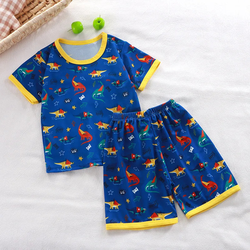 Pyjama Enfant Été “Jungle & Fun” – Coton Respirant à Imprimés Ludiques