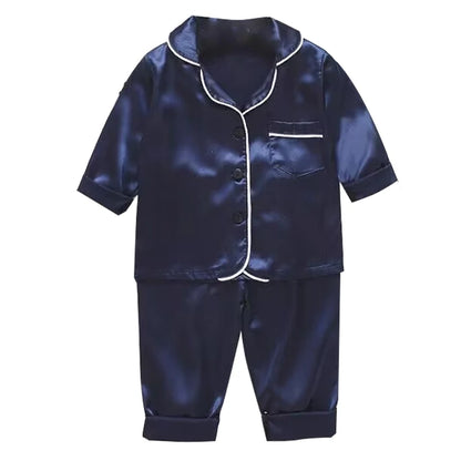 Pyjama Enfant Été “Douceur Active” – 2 Pièces en Satin Léger, Confort Élégant