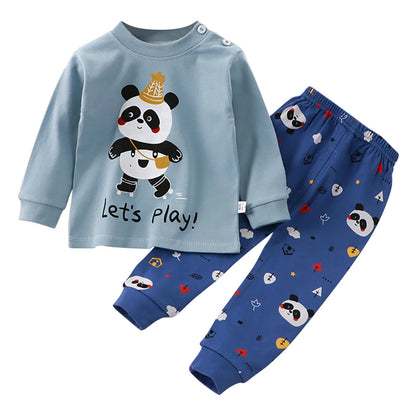 Pyjama Enfant Automne “L’Essentiel Doux” – Ensemble 2 Pièces en Coton Chaud, Manches Longues, Confort Saisonnier