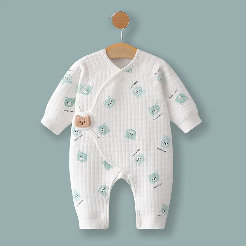 Pyjama Bébé "Coton Étoiles" – Grenouillère Unisexe Motif 0-24 Mois