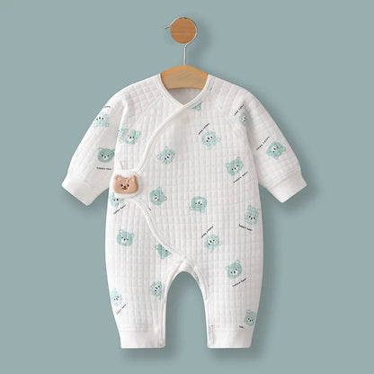 Pyjama Bébé "Coton Étoiles" – Grenouillère Unisexe Motif 0-24 Mois