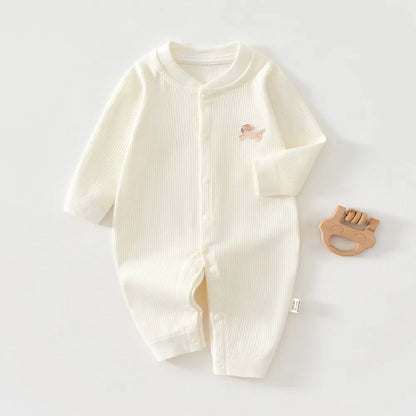 Pyjama Bébé Coton Côtelé – Grenouillère Printemps Été Unisexe pour les 0-24 Mois