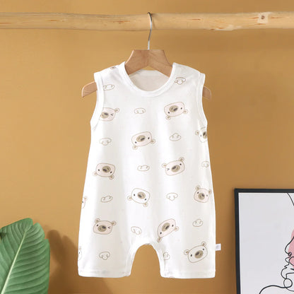 Pyjama Bébé “Souffle d’Été” – Combinaison Légère en Coton