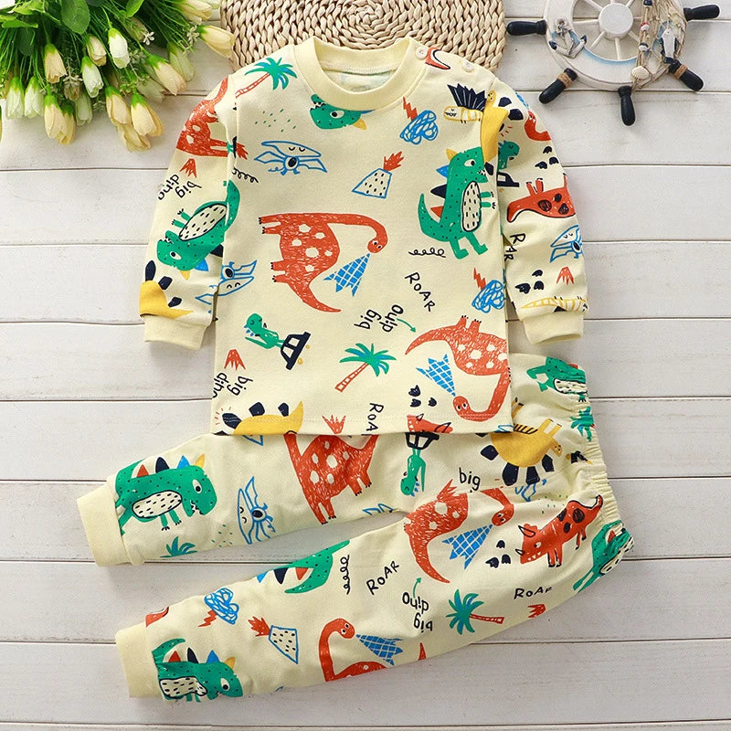 Pyjama enfant coton doux respirant – Toutes saisons – Confort nuit & jour – Motifs animaux ludiques – Pyjama bébé fille garçon – Taille 0 à 6 ans