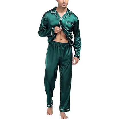 Pyjama Homme “L’Éclat d’Été” – Ensemble Satiné Élégant et Léger Été