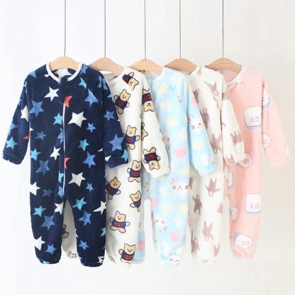 Pyjama Bébé “Zip” – Combinaison en Coton à Fermeture Éclair, Manches Longues