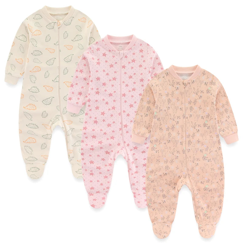 Pyjama Bébé “Trio Essentiel” – Lot de 3 Pyjamas en Coton