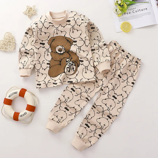 Pyjama Bébé & Enfant “Petits Rêves” – Ensemble Mixte en Coton Doux à Motifs Imprimés, Manches Longues