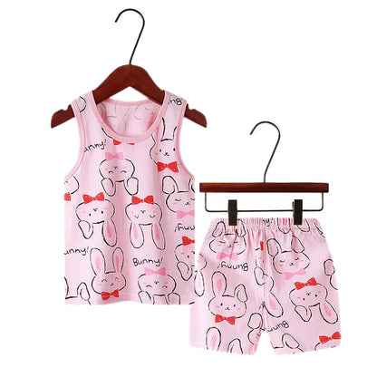 Pyjama Enfant Été “Sans Manches” – Ensemble Léger en Coton Doux, Respirant & Estival