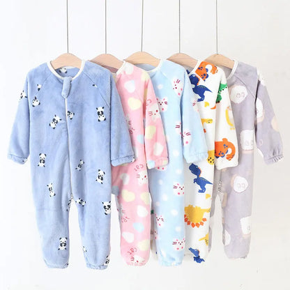 Pyjama Bébé “Zip” – Combinaison en Coton à Fermeture Éclair, Manches Longues