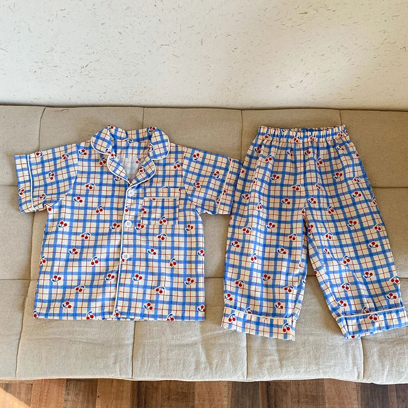 Pyjama Enfant Été “Estival” – Ensemble 2 Pièces en Coton Léger, Manches Courtes, Motifs Ludiques