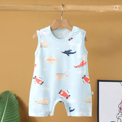 Pyjama Bébé “Souffle d’Été” – Combinaison Légère en Coton