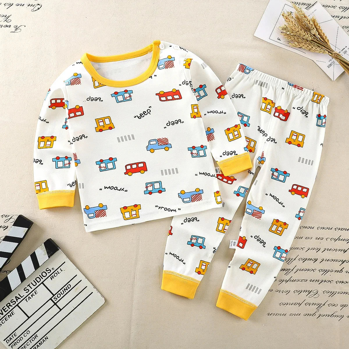 Pyjama enfant coton doux respirant – Toutes saisons – Confort nuit & jour – Motifs animaux ludiques – Pyjama bébé fille garçon – Taille 0 à 6 ans
