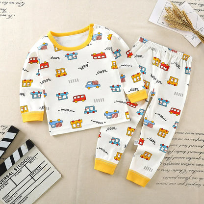 Pyjama enfant coton doux respirant – Toutes saisons – Confort nuit & jour – Motifs animaux ludiques – Pyjama bébé fille garçon – Taille 0 à 6 ans