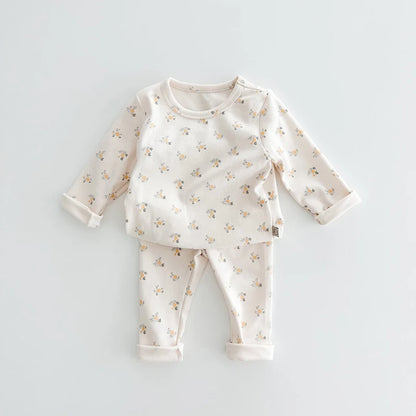 Pyjama Enfant “Lapinou Doux” – Ensemble 2 Pièces en Maille de Coton Respirant, 0-24 Mois Unisexe