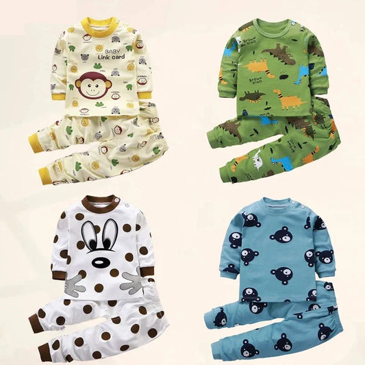Pyjama enfant coton doux respirant – Toutes saisons – Confort nuit & jour – Motifs animaux ludiques – Pyjama bébé fille garçon – Taille 0 à 6 ans
