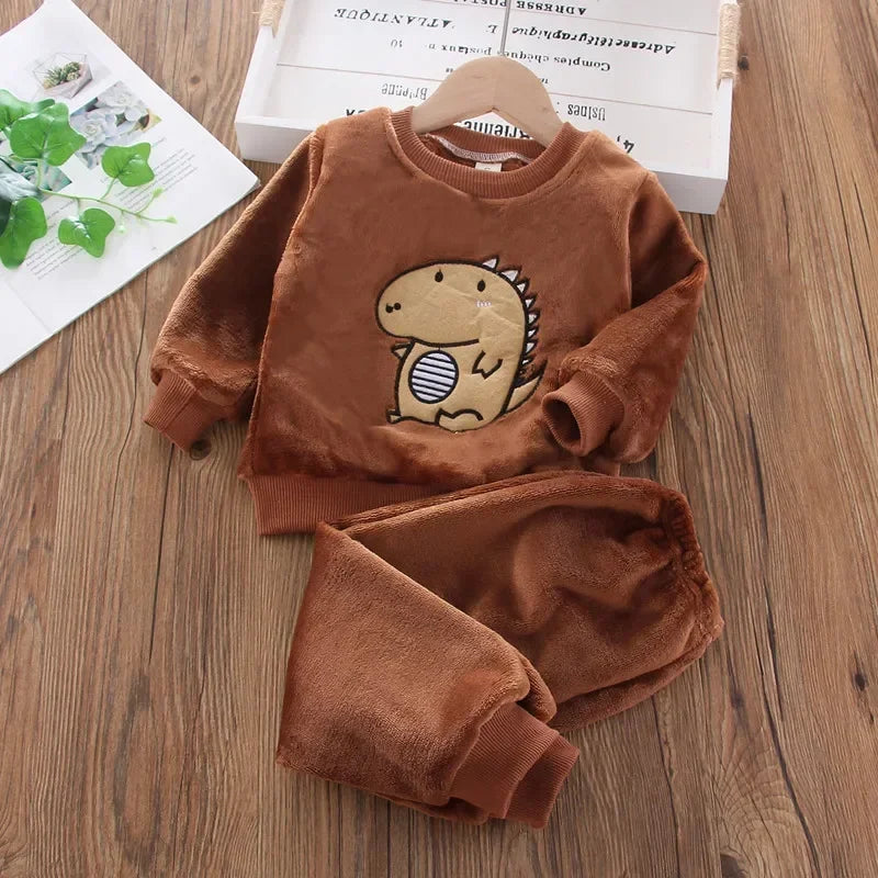 Pyjama Enfant “Doudou Cocoon” – Ensemble Automne/Hiver en Polaire Douce, 2 Pièces à Manches Longues