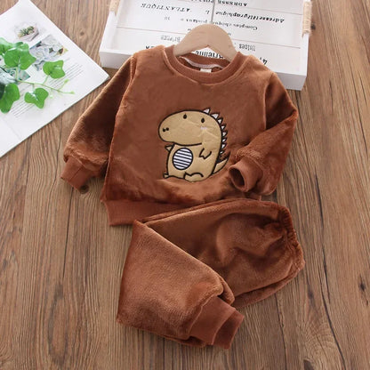 Pyjama Enfant “Doudou Cocoon” – Ensemble Automne/Hiver en Polaire Douce, 2 Pièces à Manches Longues