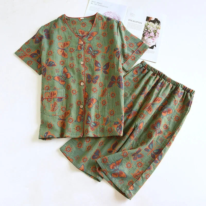 Pyjama Femme “Bloom” – Ensemble en Coton à Motifs Floraux