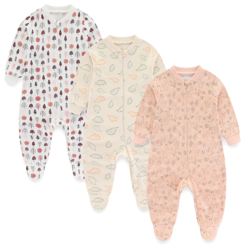 Pyjama Bébé “Trio Essentiel” – Lot de 3 Pyjamas en Coton