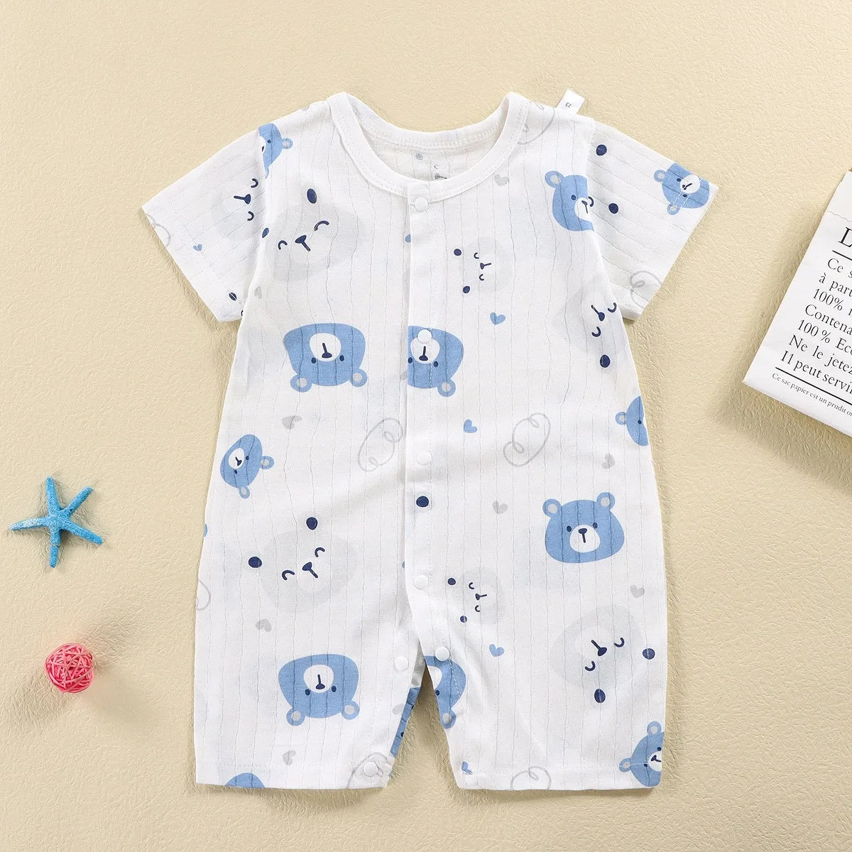 Pyjama Bébé “Brise d’Éveil” – Robe en Coton Été, Légère et Confortable