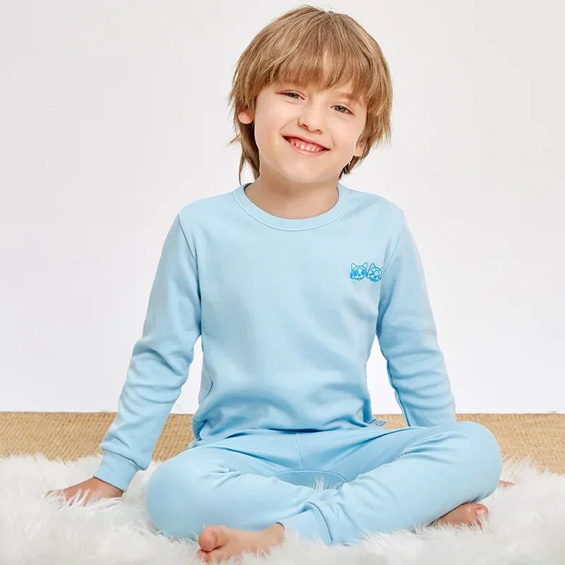 Pyjama Enfant Mi-Saison “Univers Illustré” – Ensemble 2 Pièces en Coton Doux, Manches Longues, Motifs Colorés Mixte