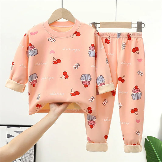Pyjama Enfant Hiver “Douce Hibernation” – Ensemble Chaud 2 Pièces en Coton Doux, Manches Longues Mixte