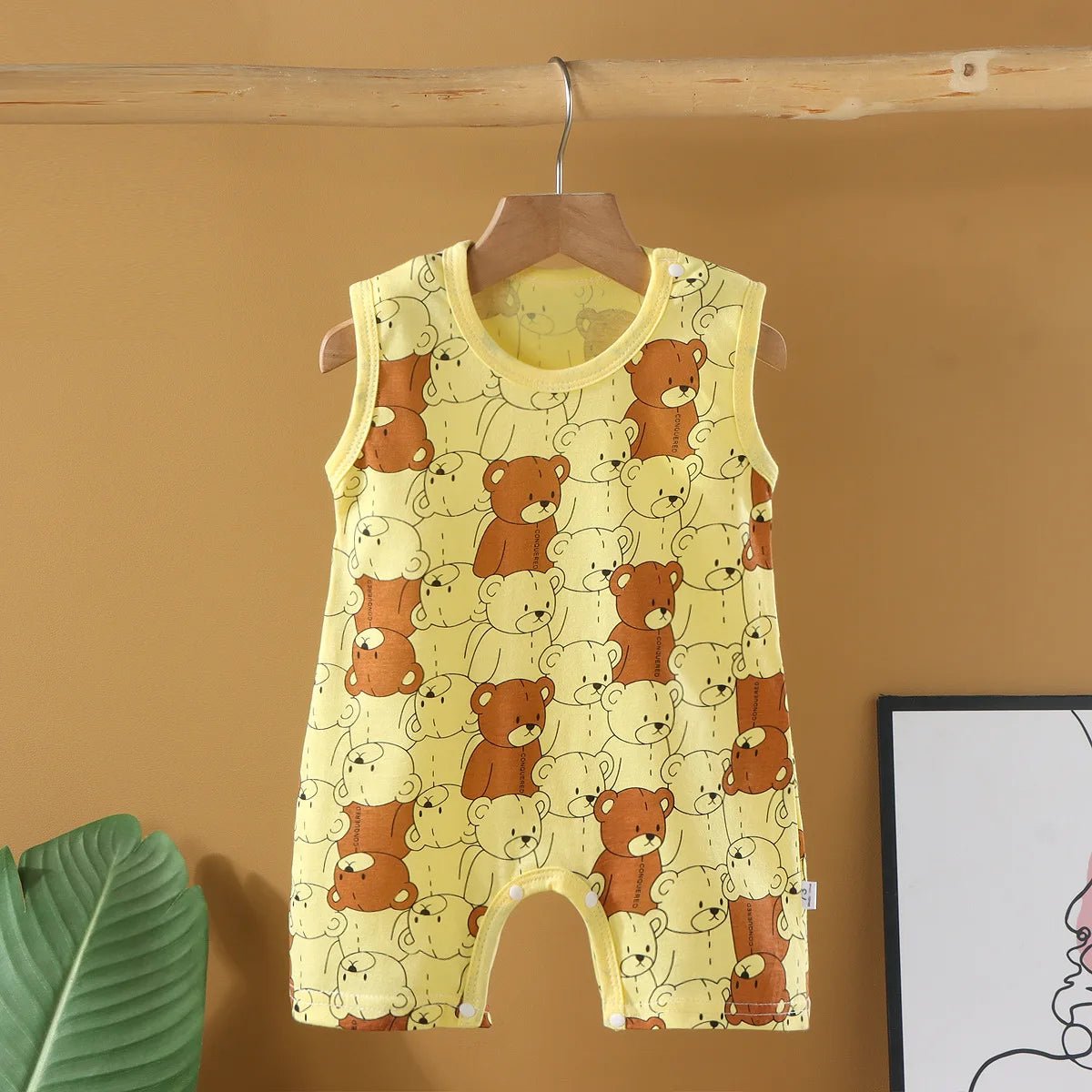 Pyjama Bébé “Souffle d’Été” – Combinaison Légère en Coton