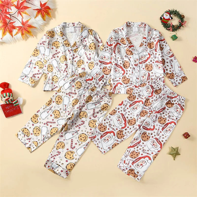 Pyjama Enfant “Noël Gourmand” – Ensemble Motifs Biscuits
