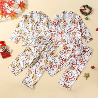 Pyjama Enfant “Noël Gourmand” – Ensemble Motifs Biscuits