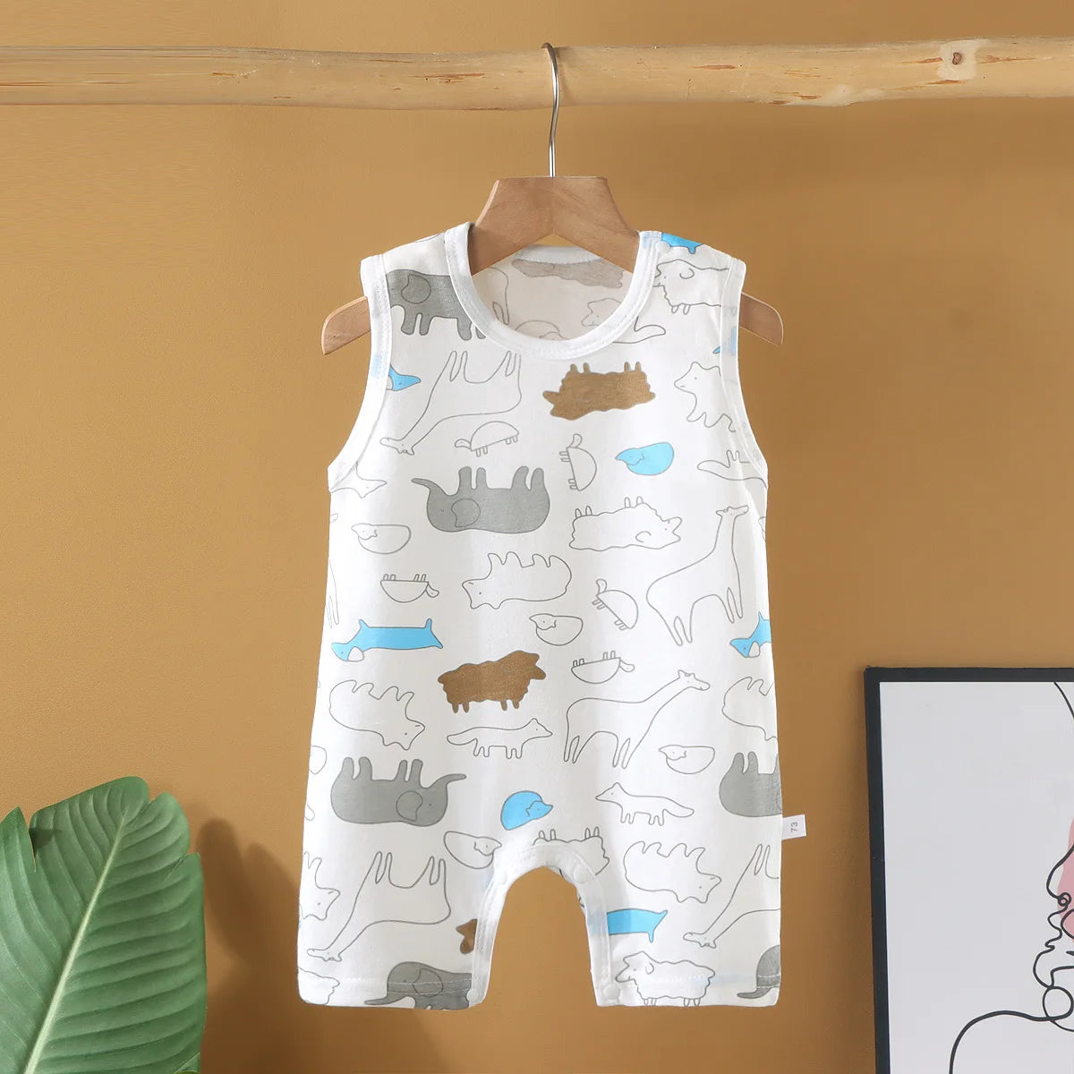 Pyjama Bébé “Souffle d’Été” – Combinaison Légère en Coton