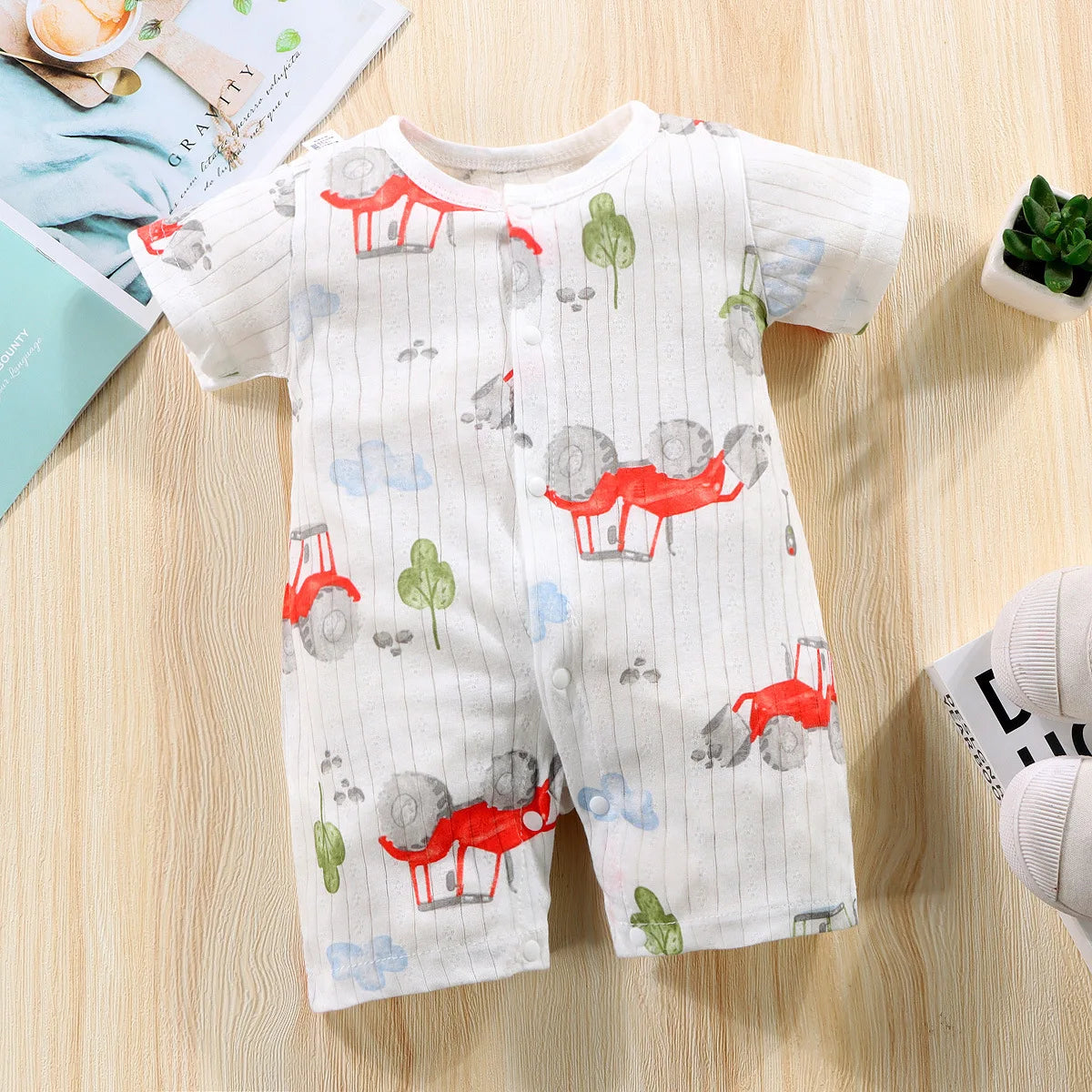 Pyjama Bébé “Brise d’Éveil” – Robe en Coton Été, Légère et Confortable