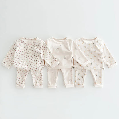 Pyjama Enfant “Lapinou Doux” – Ensemble 2 Pièces en Maille de Coton Respirant, 0-24 Mois Unisexe