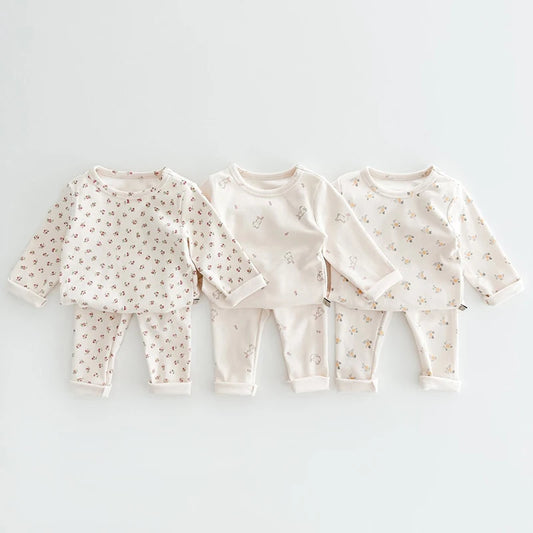 Pyjama Enfant “Lapinou Doux” – Ensemble 2 Pièces en Maille de Coton Respirant, 0-24 Mois Unisexe