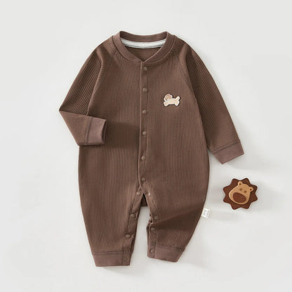 Pyjama Bébé Coton Côtelé – Grenouillère Printemps Été Unisexe pour les 0-24 Mois