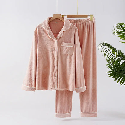 Pyjama “Hiver Essentiel” – Ensemble en Coton Chaud et Respirant