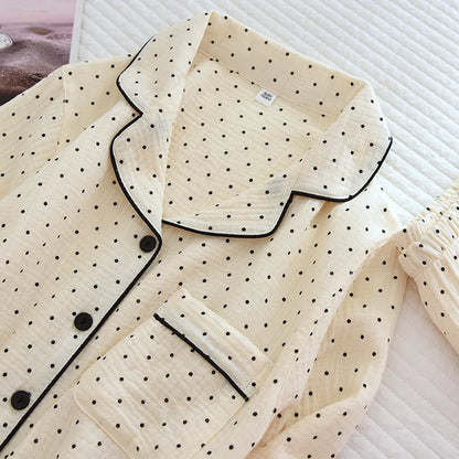 Pyjama Femme “Point Doux” – Ensemble en Coton Élégant et Confortable
