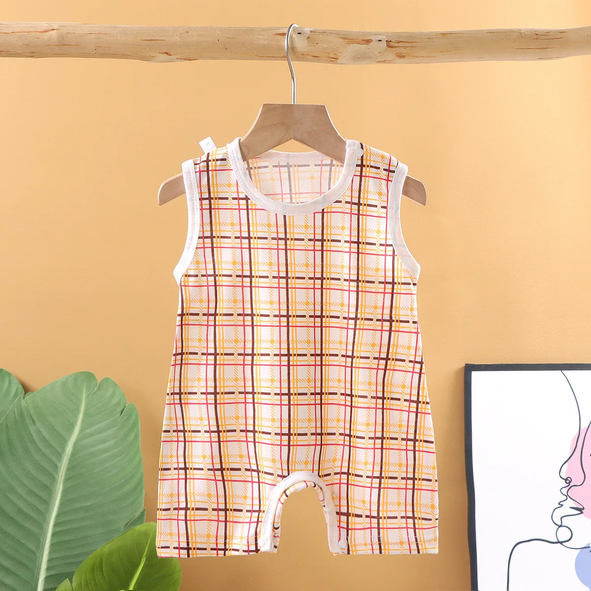 Pyjama Bébé “Souffle d’Été” – Combinaison Légère en Coton