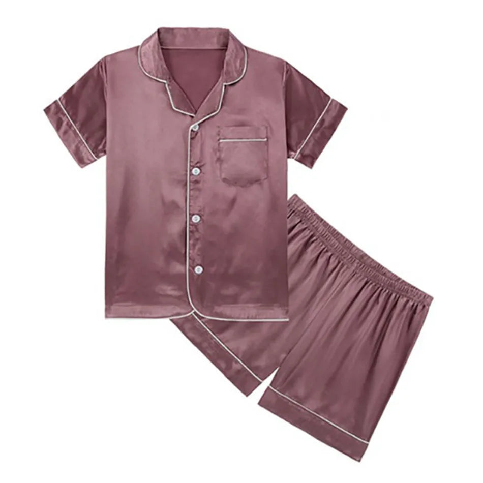 Pyjama Enfant Été “Libre” – Ensemble Mixte en Coton Léger, Manches Courtes & Short