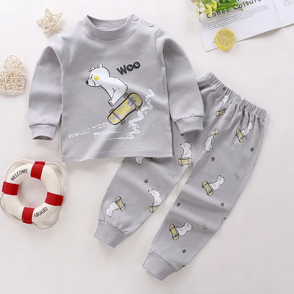 Pyjama Bébé & Enfant “Petits Rêves” – Ensemble Mixte en Coton Doux à Motifs Imprimés, Manches Longues