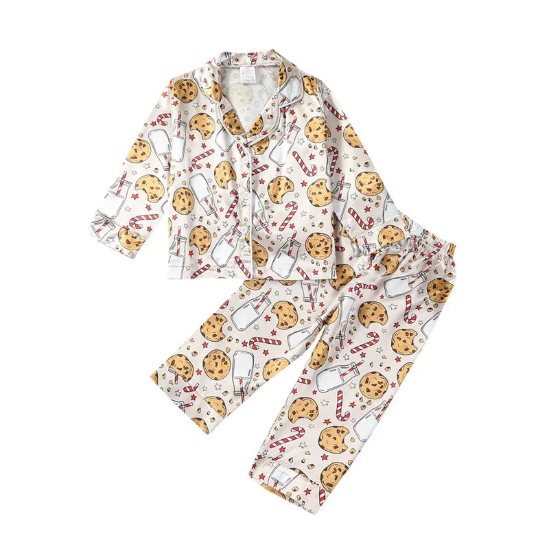 Pyjama Enfant “Noël Gourmand” – Ensemble Motifs Biscuits